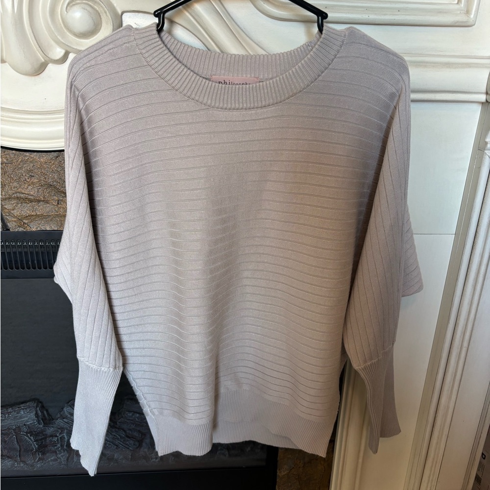 Philosophy Ribbed Knit Top in Cream